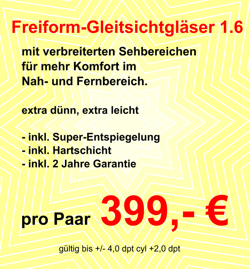 Freiform-Gleitsichtgl&auml;ser